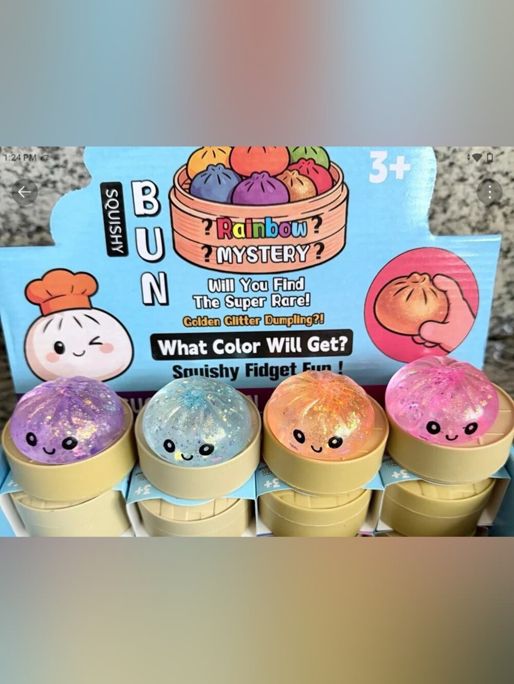 Rainbow Mystery Squishy Dumpling Fidget - Multicolor